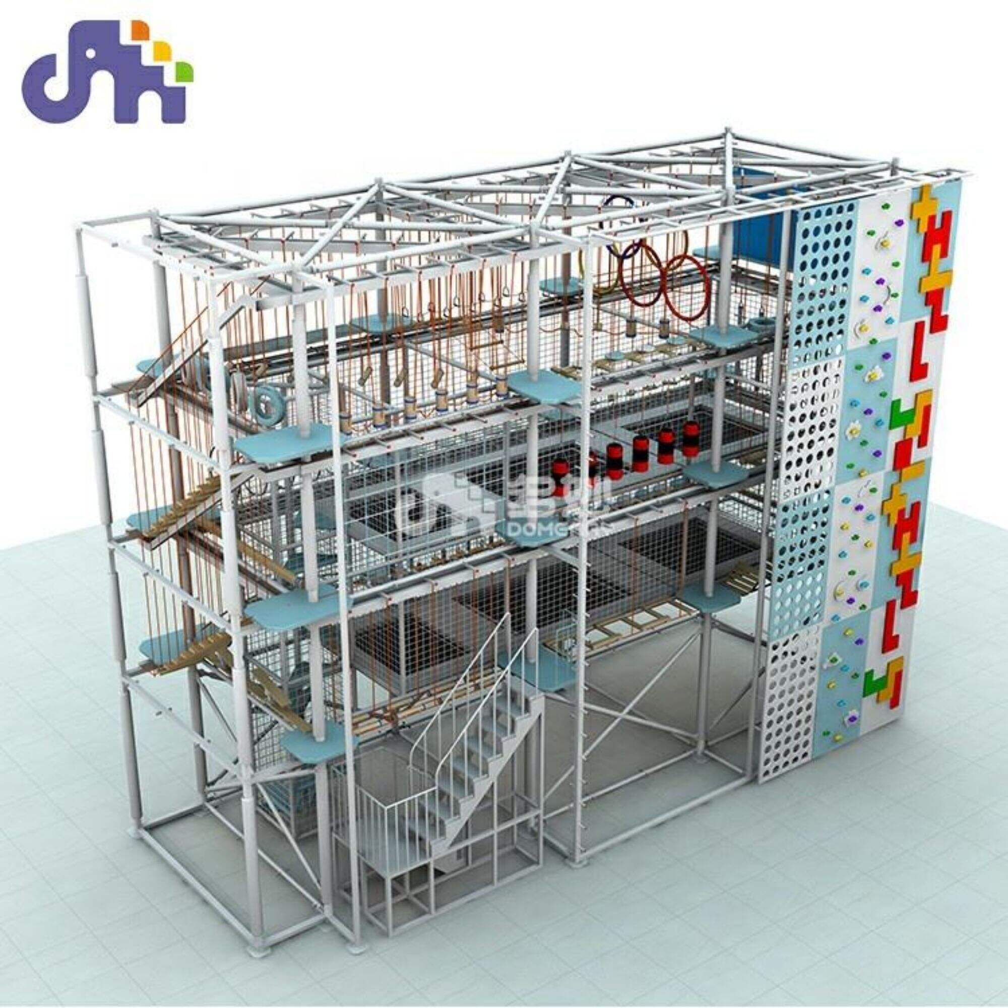 Domerry amusement equipment kid gym high rope course adventure park customized playground