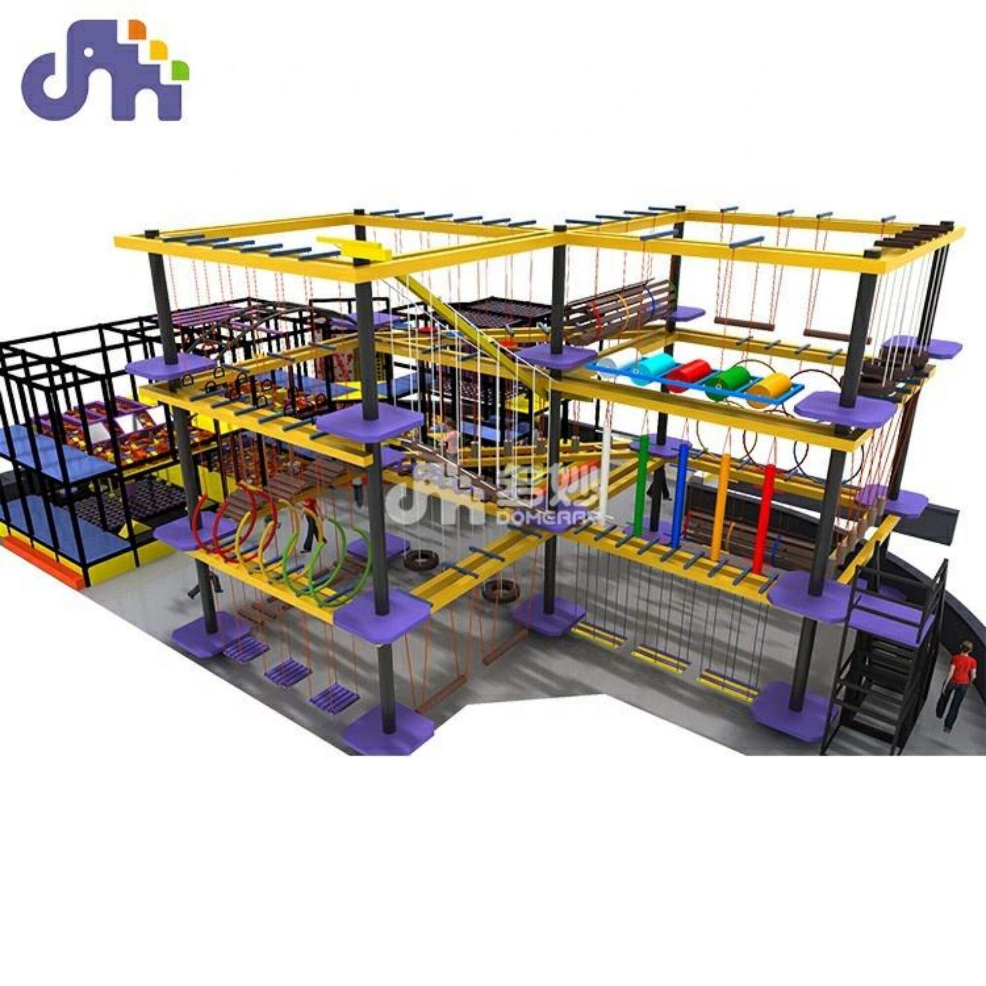 Domerry amusement new high rope course indoor playground equipment theme adventure park