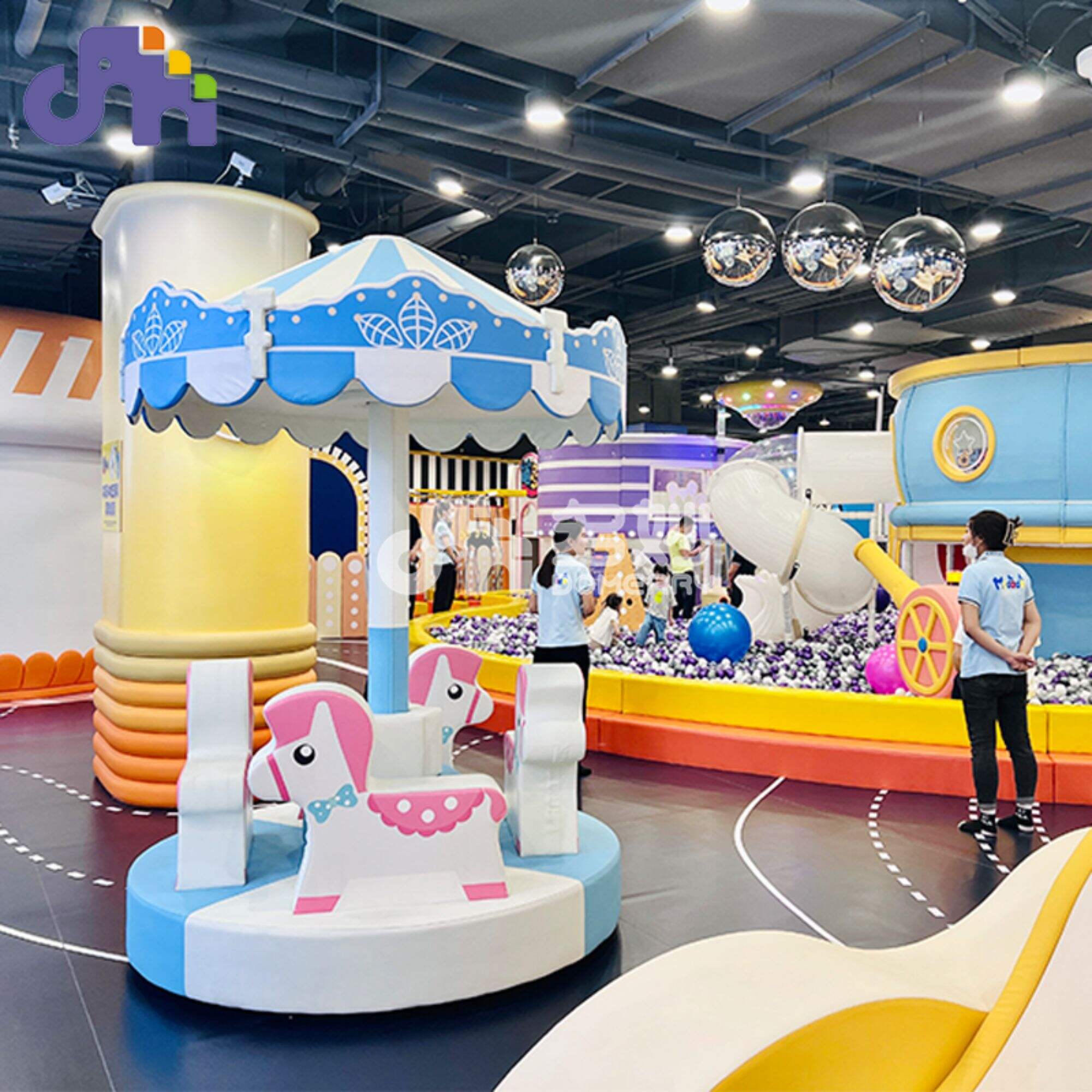 Naughty castle game theme children play park slide center play zone indoor kids amusement playground