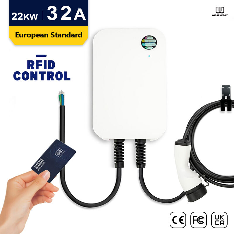 Зарядний пристрій змінного струму для електромобілів WB20 MODE C - версія RFID-22kw-32A