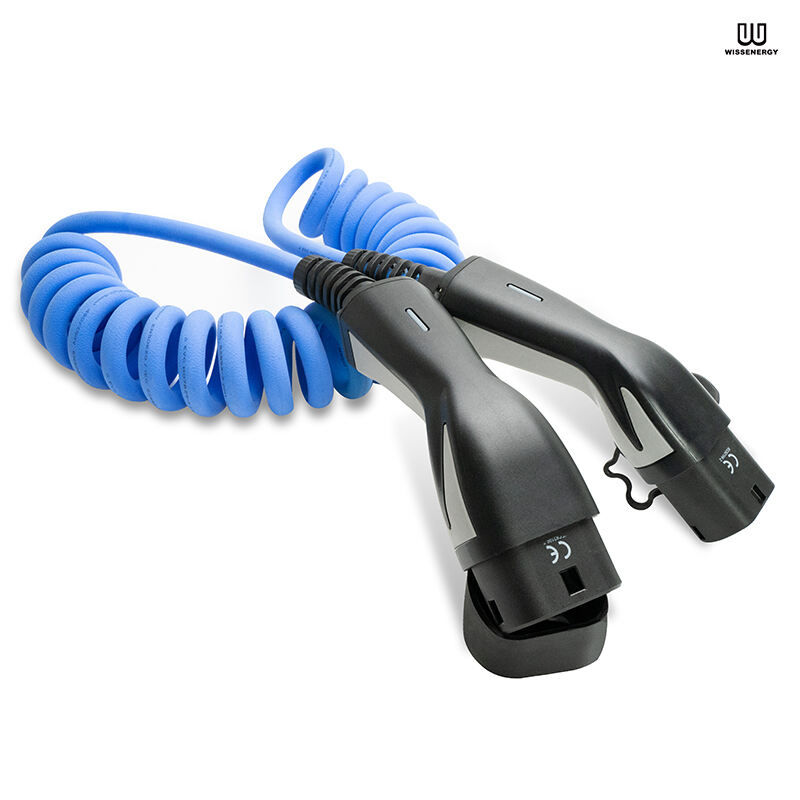 EV Cable (32A 3 Phase 22KW) Cum 16ft/5m Type 2 Male Ad Male Extensionem Cable，Fre dato Cable