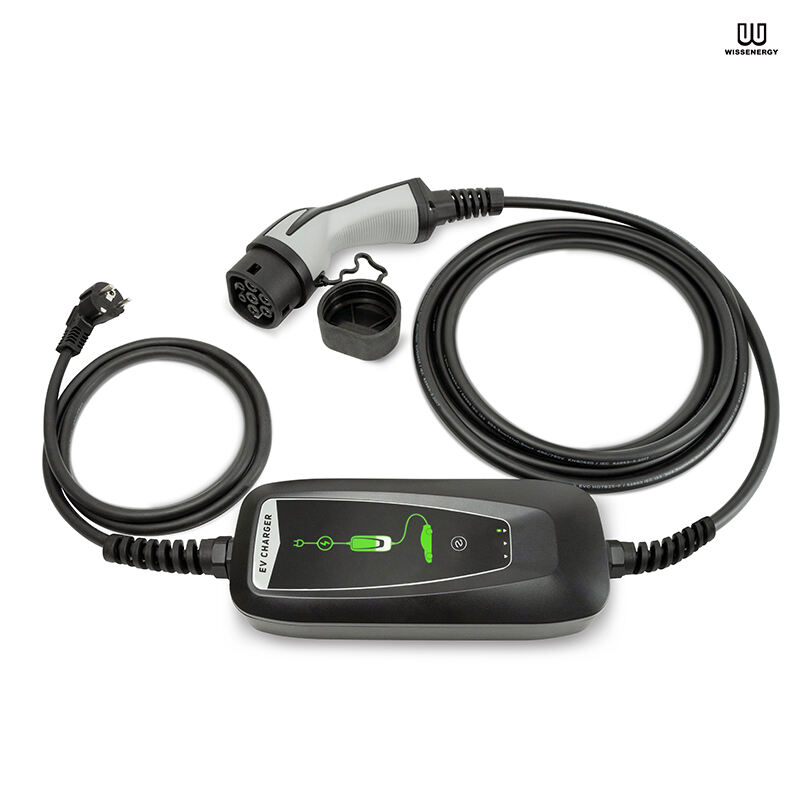 Mode 2 EV Portable Charger (10A 1 Phase 2.3KW) With 16ft/5m Type 1/2 Connector