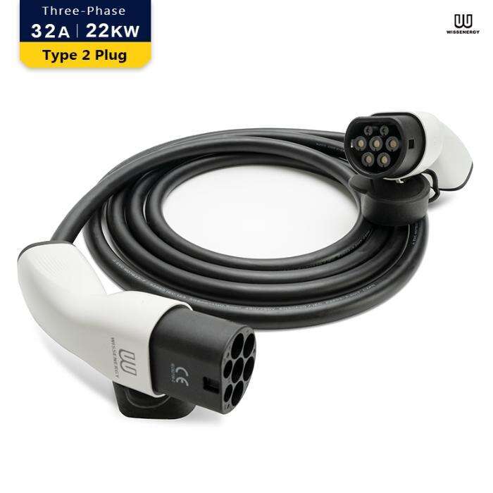 Kabel MS004 EV/Kabel Pengisi Daya/Kabel Ekstensi Tiga Fase 32A/22KW/Tipe 2 Ke Tipe 2