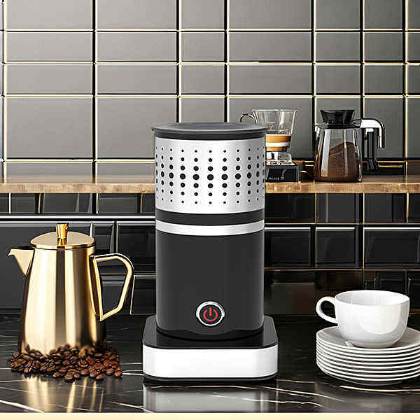 Experience creamy cappuccinos at home with our small but mighty milk frother.