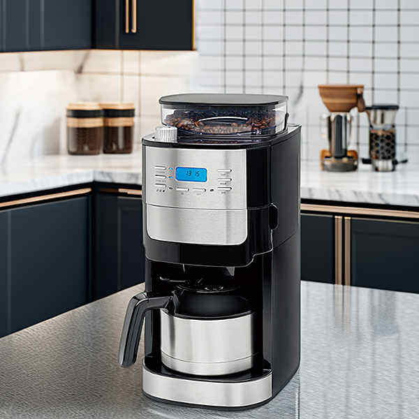 Get the perfect cup every time with a drip coffee maker and built-in grinder.