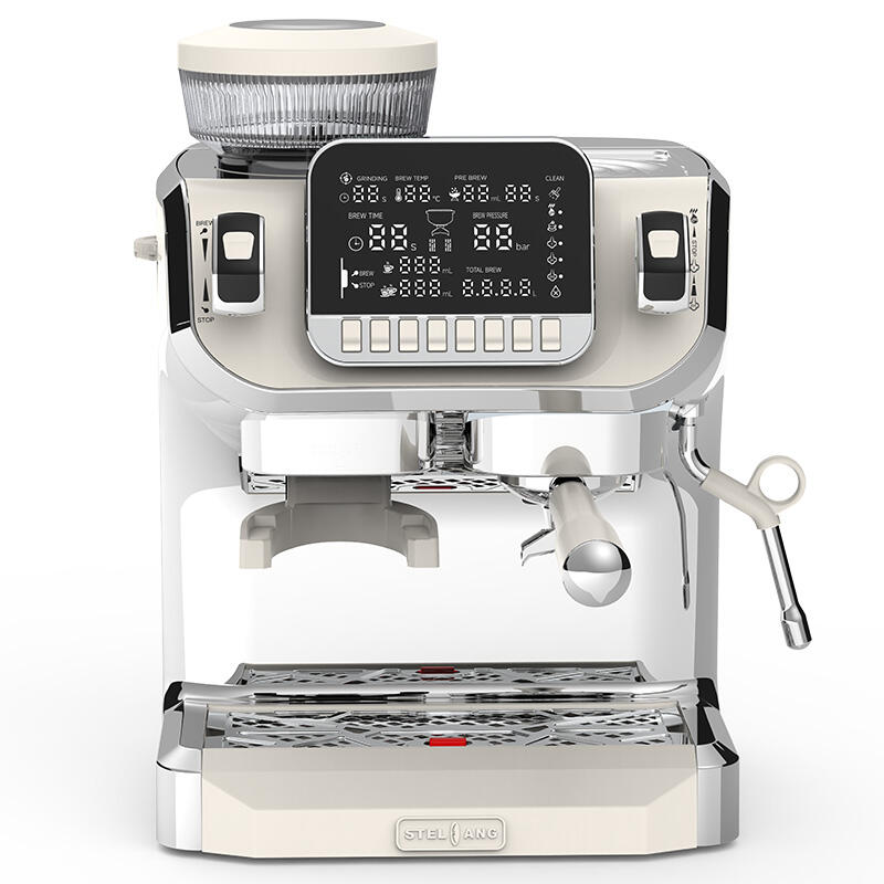 Fresh ground coffee maker all in one espresso machine with steamer