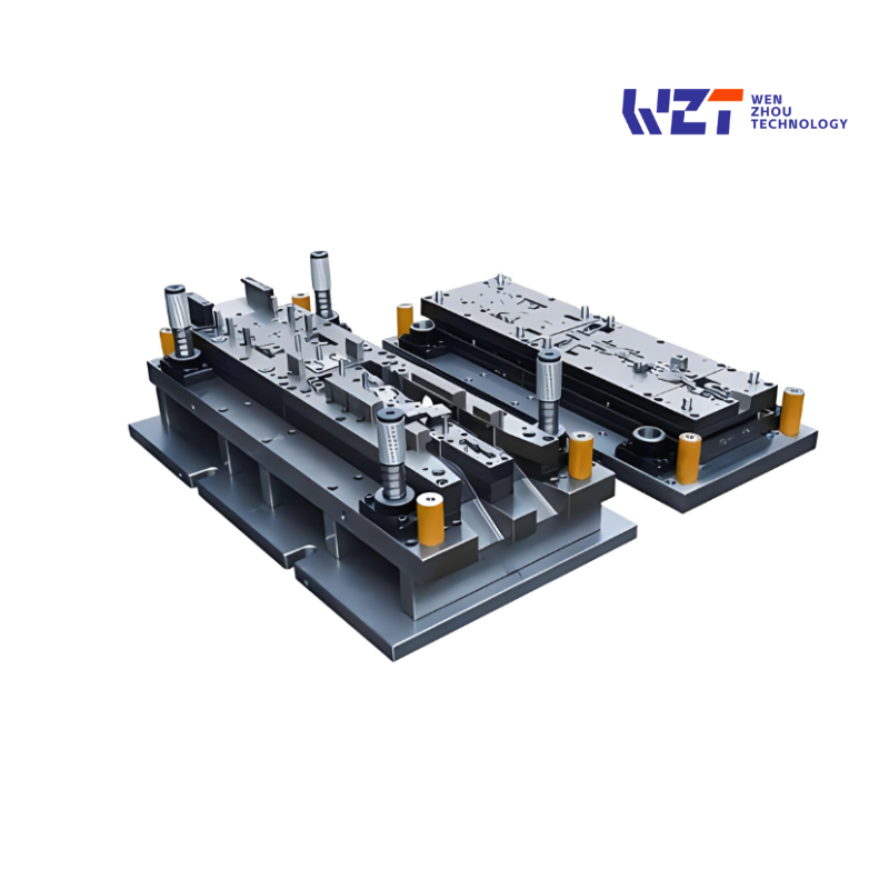 Stamping progressive die for automotive safety bracket