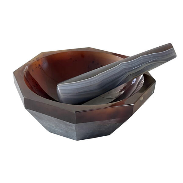 Heben Sie Ihre Küche mit einem einzigartigen Agatmörser auf das nächste Level