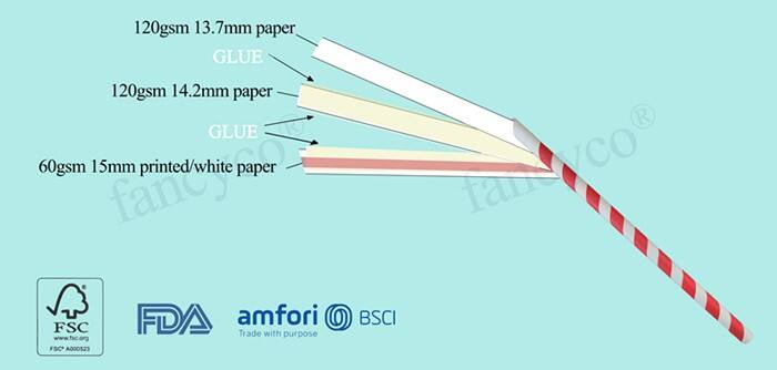 Reusable Drinking Gold Large Custom Straw Paper Roll factory