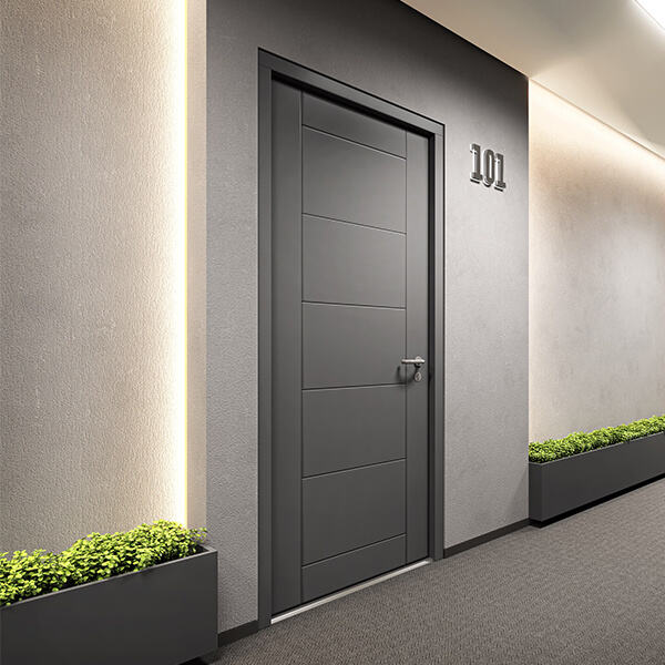 Security of a 45 minute fire rated door: