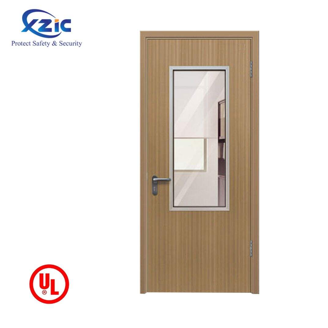 Wood Fire Door na may Glass Vision Lite