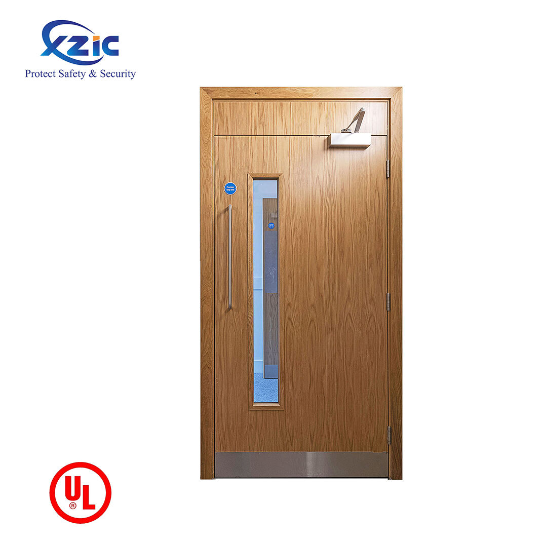 Wood Fire Door na Glass Vision Lite