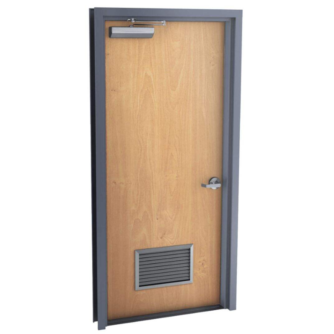 Wooden Fire Door na may Louver