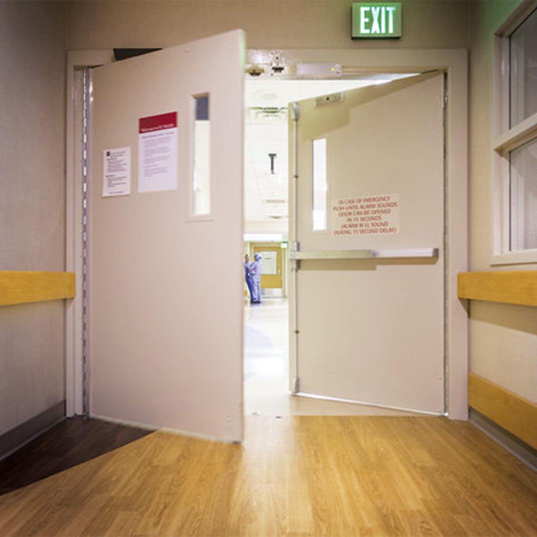 Охорона здоров'я лікарні сталеві протипожежні двері