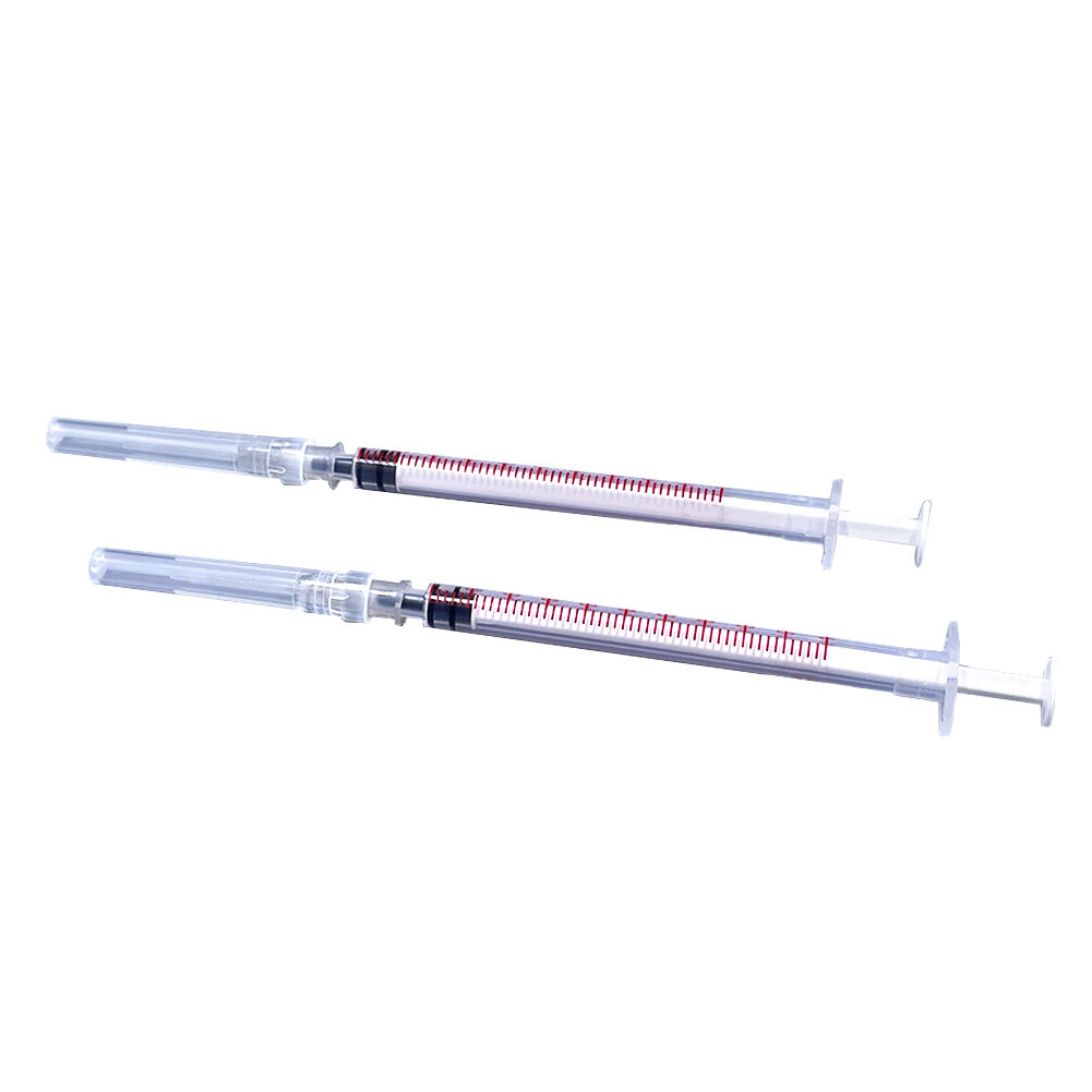 Wholesale Price Sterile Safety Disposable Insulin Syringe U-100 U-40 0.5ml 1ml Medical Diabetic Syringe factory