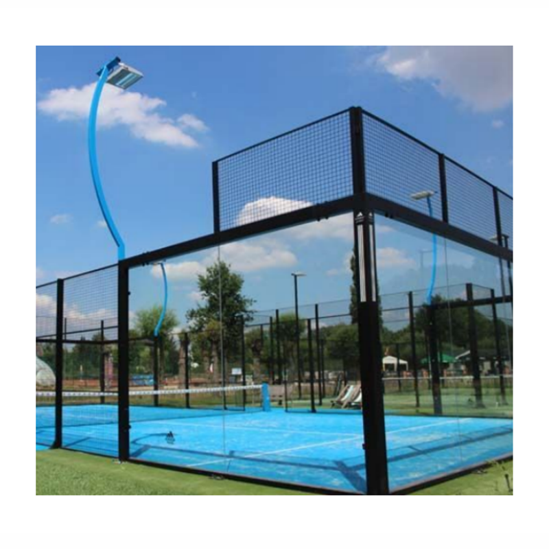 Full view padel court manufacturer high quality sporting Padel Tennis Court whole set padel court