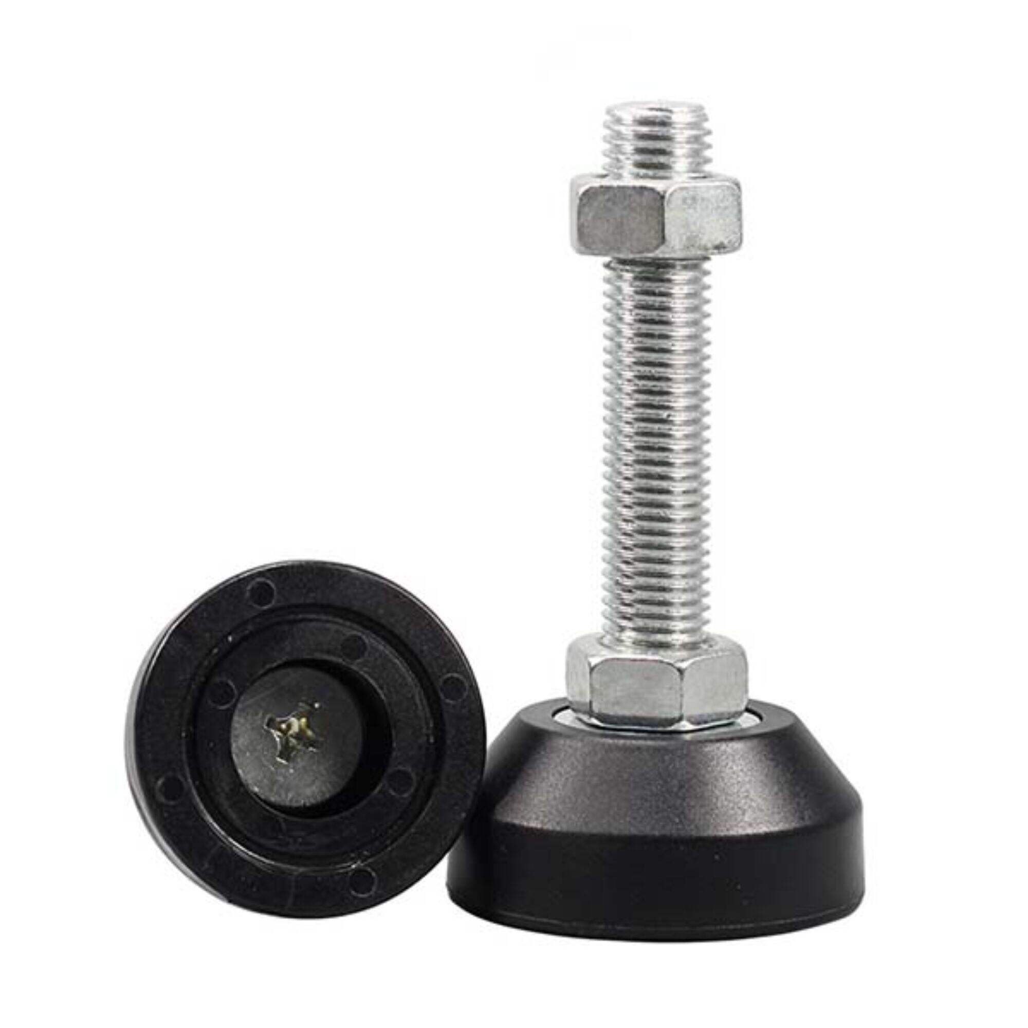 Molded isolation antivibration rubber foot mounts for industrial machinery with screw bolt