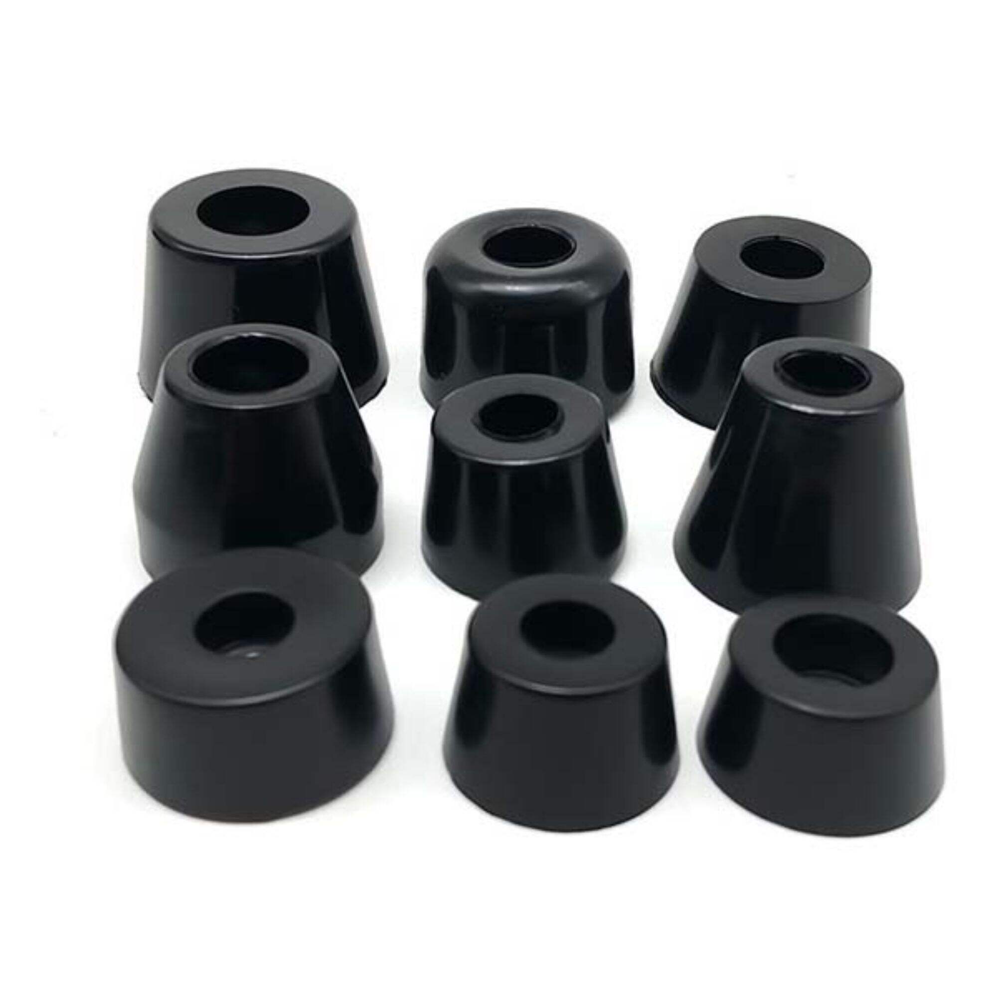 Custom non-slip hard round rubber foot mounts for furniture feet with embedded washer