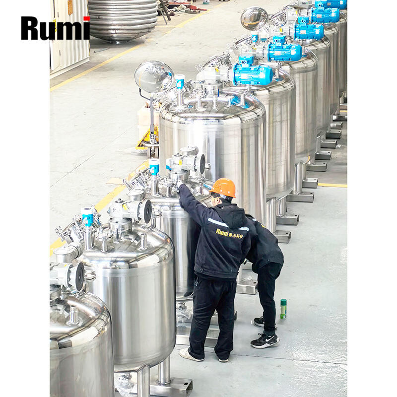 撹拌装置付きステンレス混合タンクの使用方法