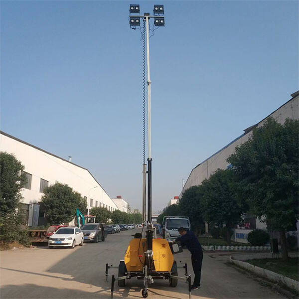 에너지 효율적이고 비용 효과적인 이동식 조명 타워 조명 솔루션