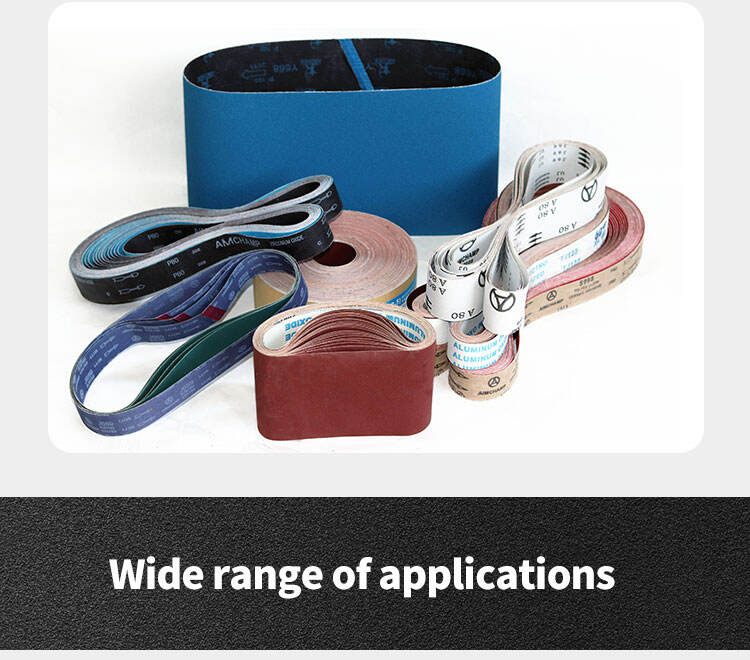 Customized size Customized Material Zirconia Ceramic Silicon Carbide Aluminium Oxide Sanding Belt abrasive tool for wood metal details