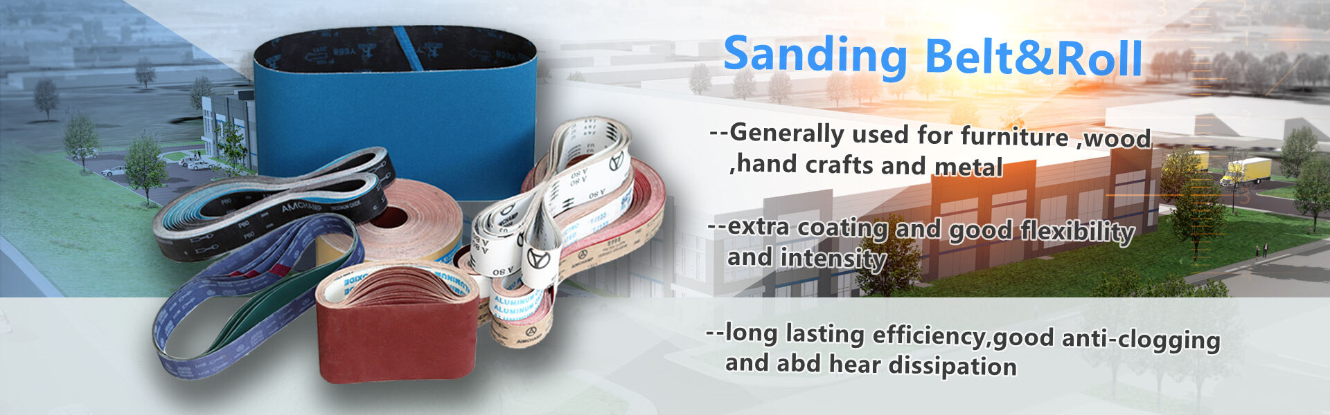 Hot sales customize sizes blend cloth P100 to P600# Calcined Aluminua sanding roll sanding belt manufacture