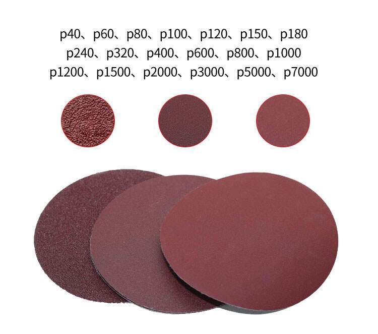 Aimchamp No Holes Abrasive Disc Manufacturers 5inch Red A/O Round Sandpaper Sanding Discs details