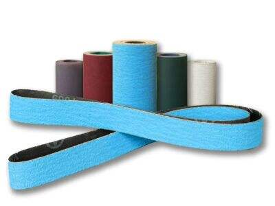 What type of sanding belt is suitable for metal