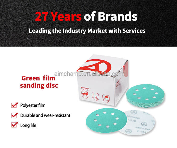 Tear Resistant Green 60-2000grit Mini Disc Sander 5-Inch Aluminum Steel Brick 6 Inch Sanding Discs factory