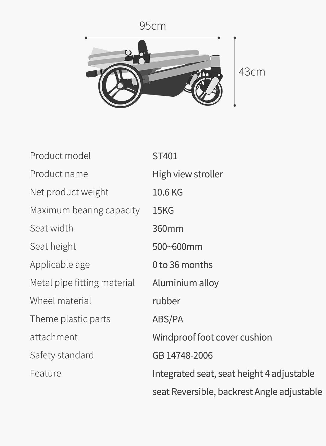 3-in-1 Multifunctional Foldable Baby Stroller supplier