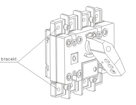 100A 3P 4P Elastic- accumulating mechanism Manual load isolation switch details