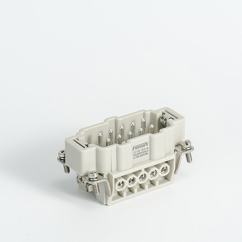 Manufacturer wholesale connector HE-010-M male core heavy duty connector industrial rectangular aviation heat flow