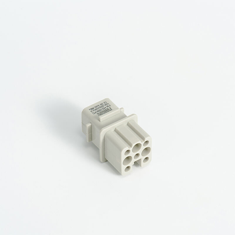 Cold pressed rectangular heavy duty connector HDC-HD-008-FC 8pin 10A 250V