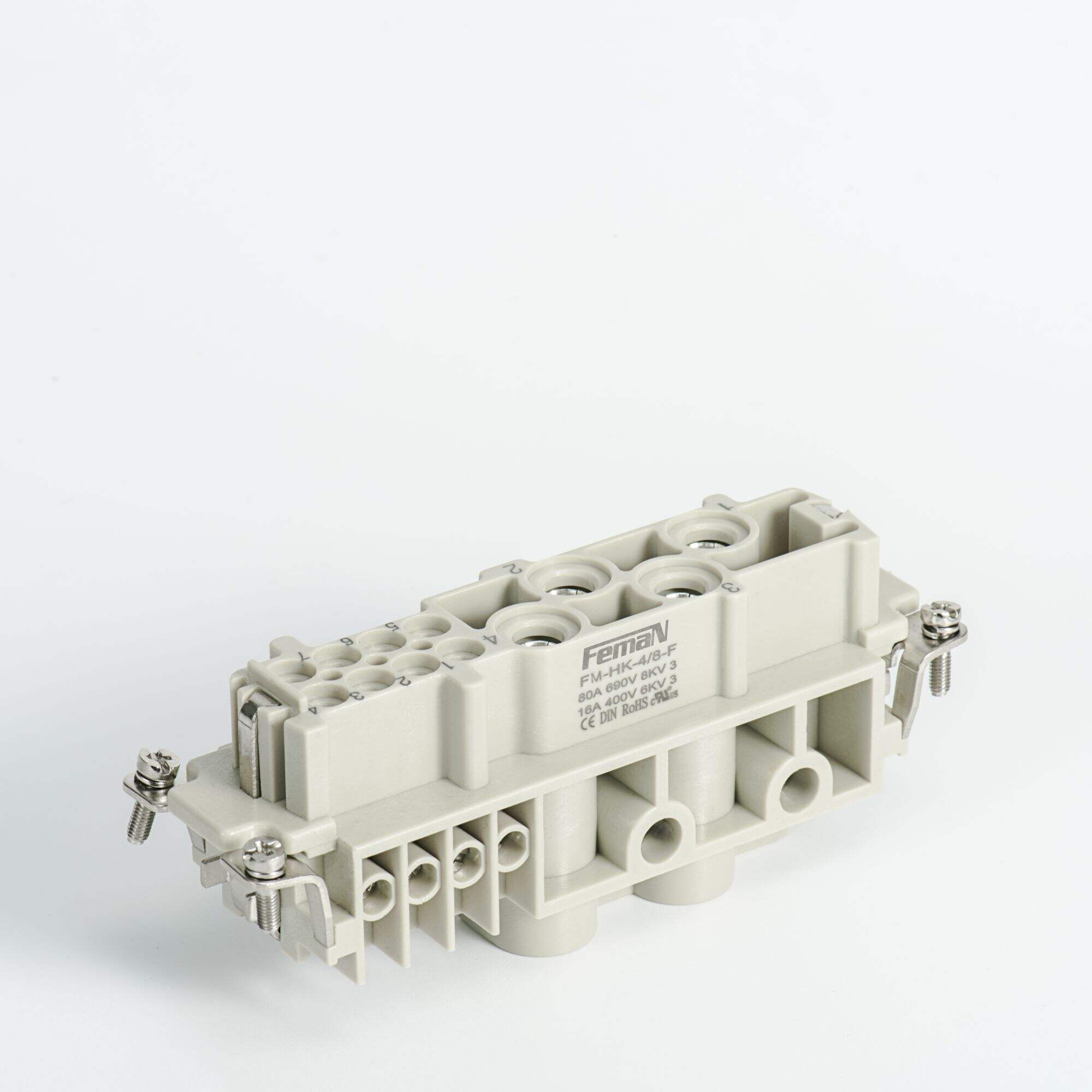 Rectangular heavy-duty connector HK-004/8-F