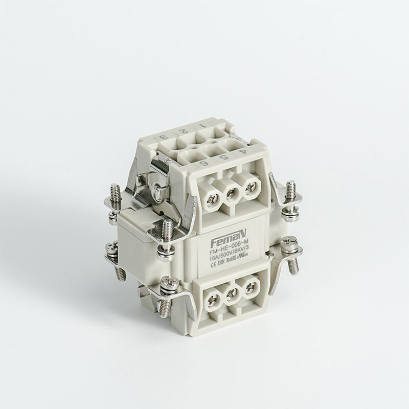 Heavy duty connector HDC-FM-HE-006-F industrial aviation hot runner connector plug socket