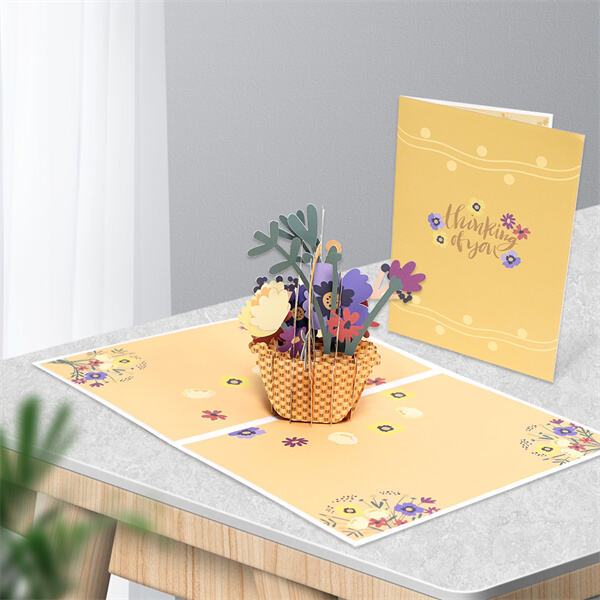 Offrez un magnifique bouquet avec cette carte pop up.