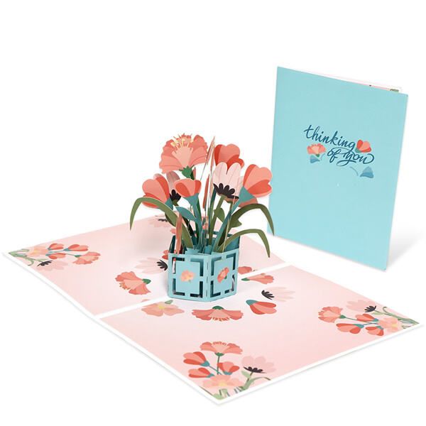 Make your special occasion even more memorable with a pop up flower bouquet greeting card.