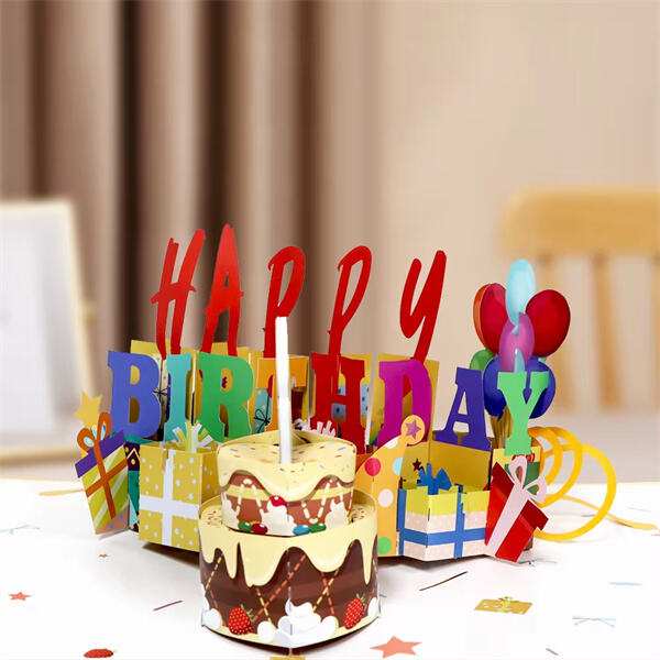 It's a party in a card! Send a birthday cake pop up card to mark a special occasion.