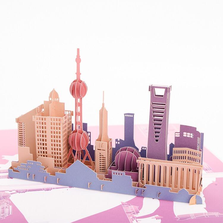 3D-Popup-Karte „ShangHai Skyline“