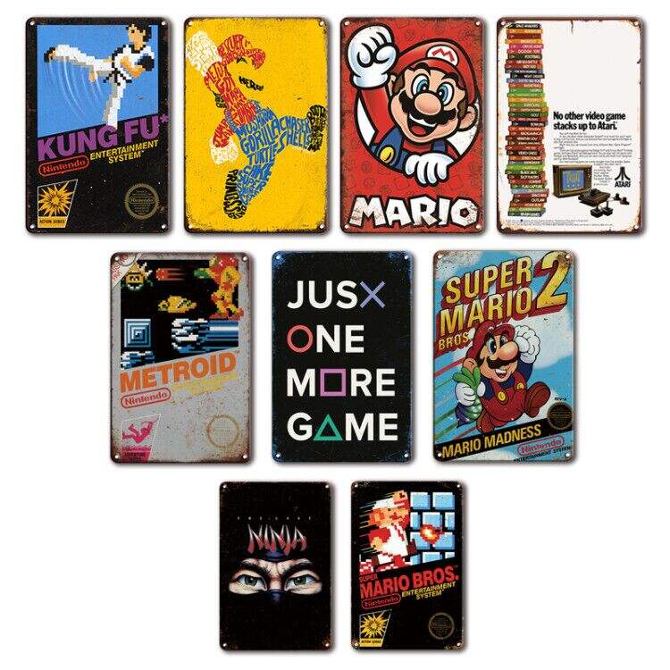 New Funny Gamer Decorative Metal Signs Retro Tin Signs For Gamer Room Wall Decoration Game Man Cave Vintage Metal Poster supplier