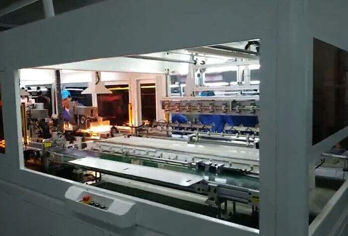 solar panels manufacturing by machine