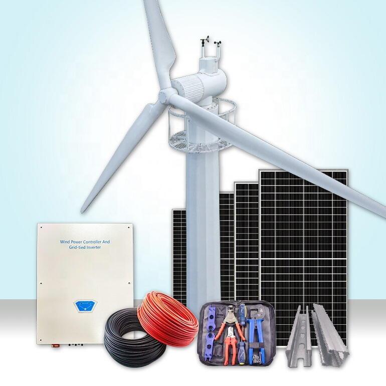 CE complete unit free energy 48V 220v 380V 5KW 10KW 20KW wind solar hybrid power system details