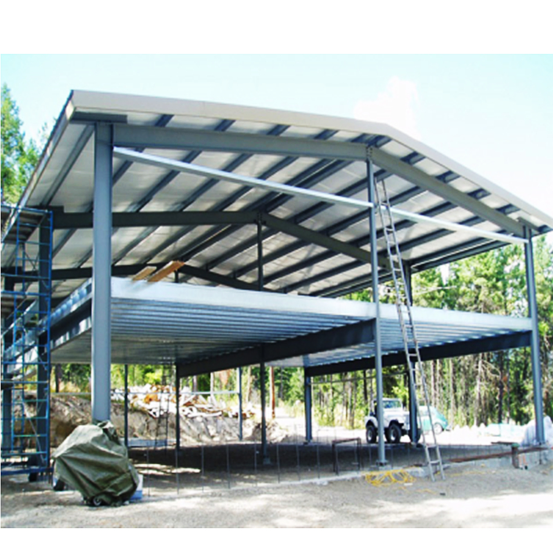 Prefabricated Hangar Garage Metal Frame Warehouse Workshop Building Steel Structure factory