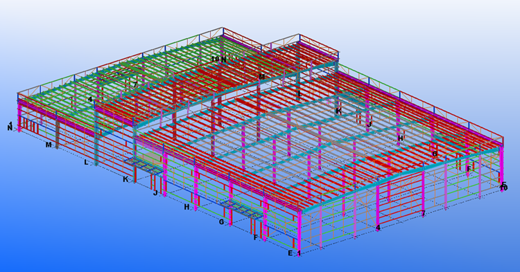 Armazém industrial de metal com estrutura de aço pré-fabricado