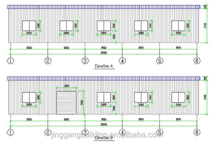 27.5Mx10.5Mx5.0M Prefab Steel Structure Building Warehouse Workshop supplier