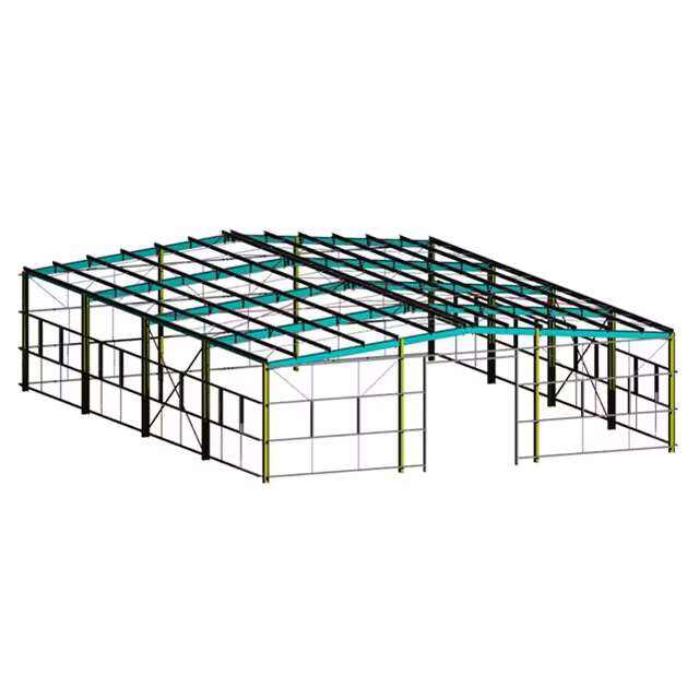 20X60 Ocel 2020 Prefabrikovaný kovový rám Garážové kůlny Stavební sady 2021 Prefabrikovaný hangárový sklad