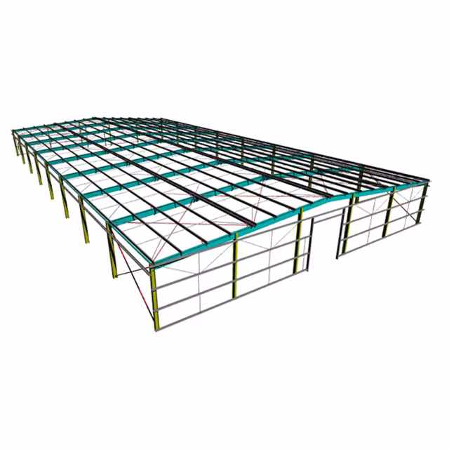 Prefab Light Cheap Animal House Cowshed Poultry Farm Structure Low Cost Steel Frame Industrial Shed