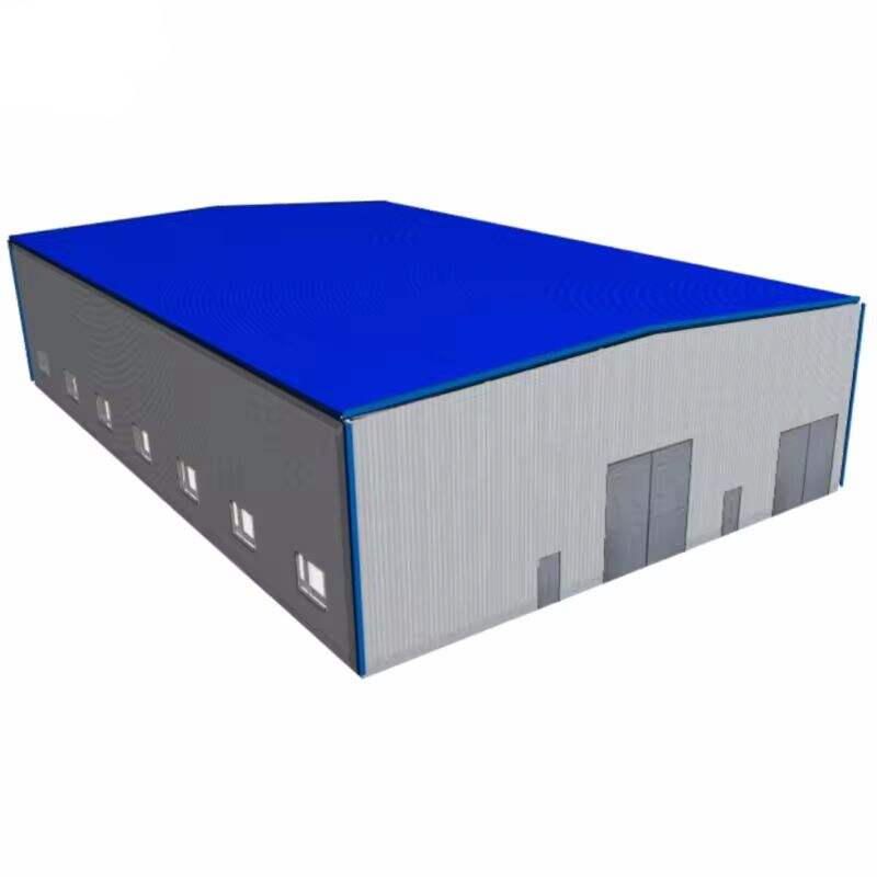 High Rise Building Large-Span Fast Build Prefab Gable Frame Prefabricated Steel Structure Warehouse