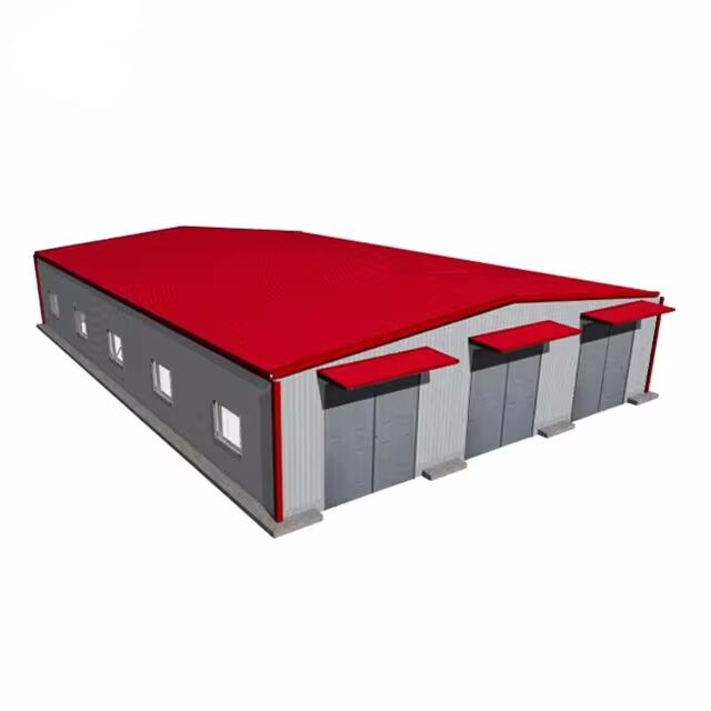 Large Warehouse Storage Shelves Prefabricated House Products Two Story Building Steel Structure