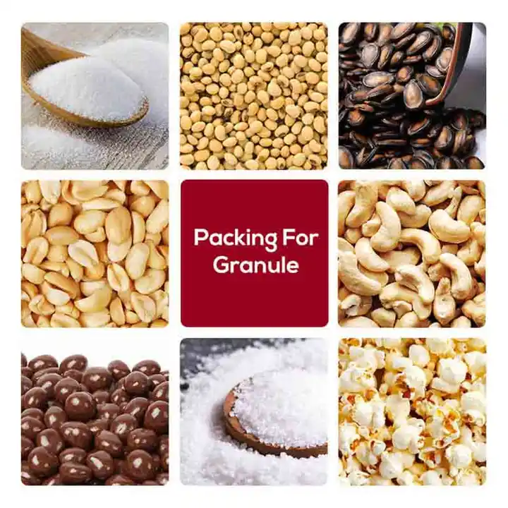 Granular Candy Salt Beans Snacks Bag Three Sides Four Sides Bag <a class='inkey' href='https://www.yjnmachinery.com/Filling-vacuum-sealing-lg-gfc300/product-fully-automatic-prefabricated-vegetable-and-rice-vacuum-filling-and-sealing-machine' target='_blank'>filling and sealing machine</a> factory